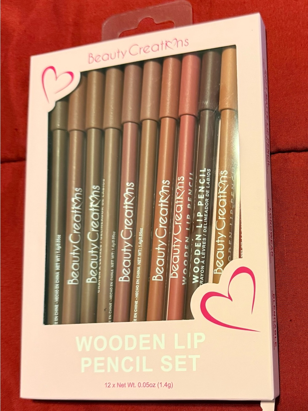Beauty Creations Wooden Lip Pencil Set - Brown & Pink Neutrals